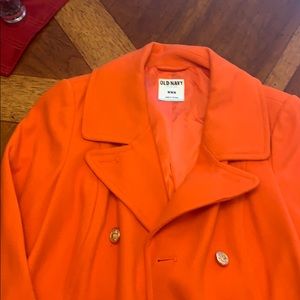 Orange Pea Coat